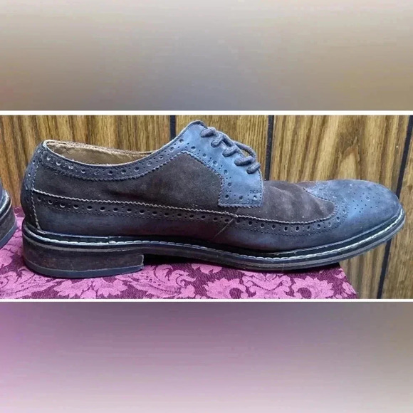 Men COLE HAAN Brown Leather Suede Lace Up Oxford Wingtip Shoes Sz 10.5 main image 4
